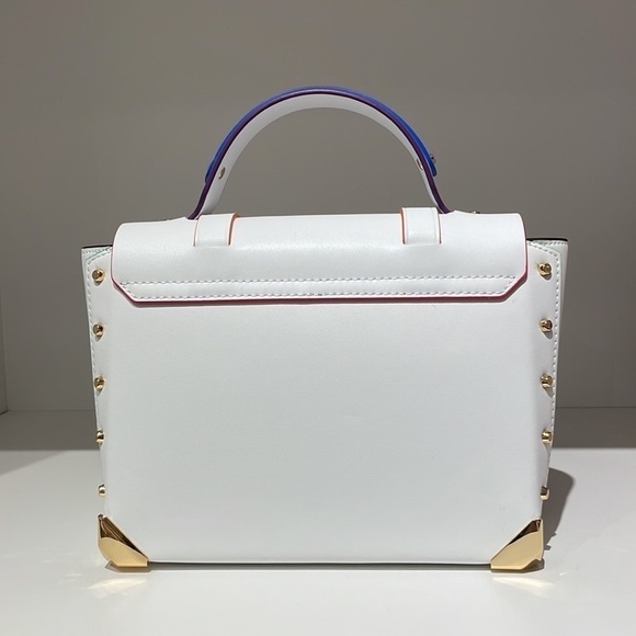 Michael Kors Manhattan white
satchel crossbody rainbow colors bright - Picture 7 of 8